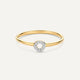 Bague Halo Ouverte Diamant (0.06 ct)