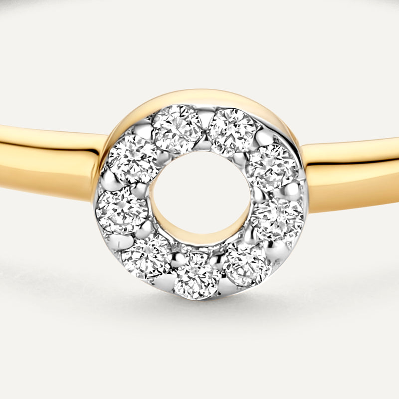 Bague Halo Ouverte Diamant (0.06 ct)