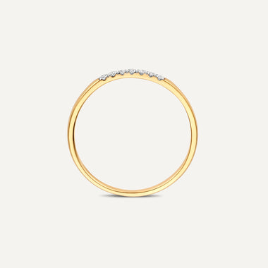 14 Karat Gold Diamond Line Ring - 5