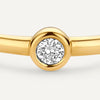 585er Gold mit Diamant Bezel Set Diamant Ring (0.05 ct) - 7