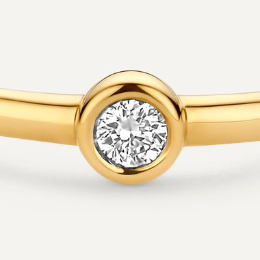 585er Gold mit Diamant Bezel Set Diamant Ring (0.05 ct) - 7