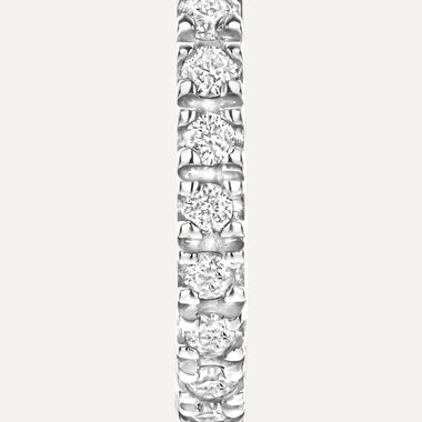 14 Karat Gold with Diamonds Pavé Diamond Small Huggie Hoops (10mm) (0.06 ct) - 6