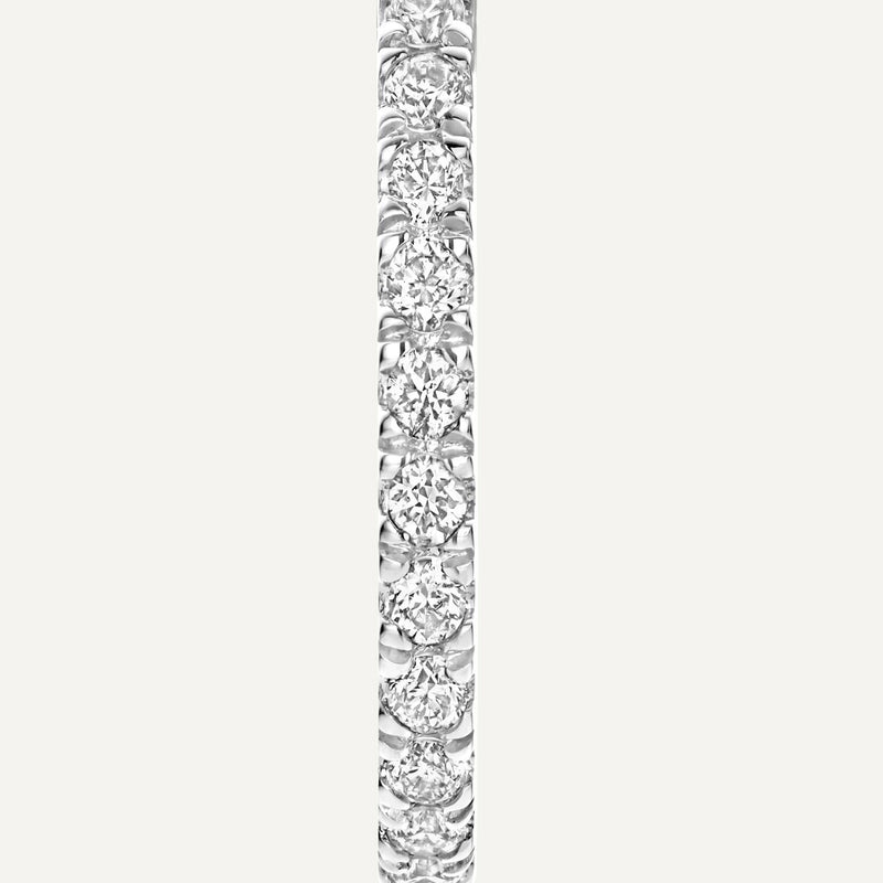 Pavé Diamond Huggie Hoops (12mm) (0.12 ct)