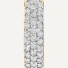 14 Karat Gold with Diamonds Pavé Diamond Curved Huggie Hoops (12mm) (0.22 ct) - 7