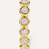 14 Karat Gold with Diamonds Bezel Set Diamond Huggie Hoops (12mm) (0.11 ct) - 6