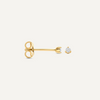 14 Karat Gold with Diamond Three Prong Diamond Studs - 4