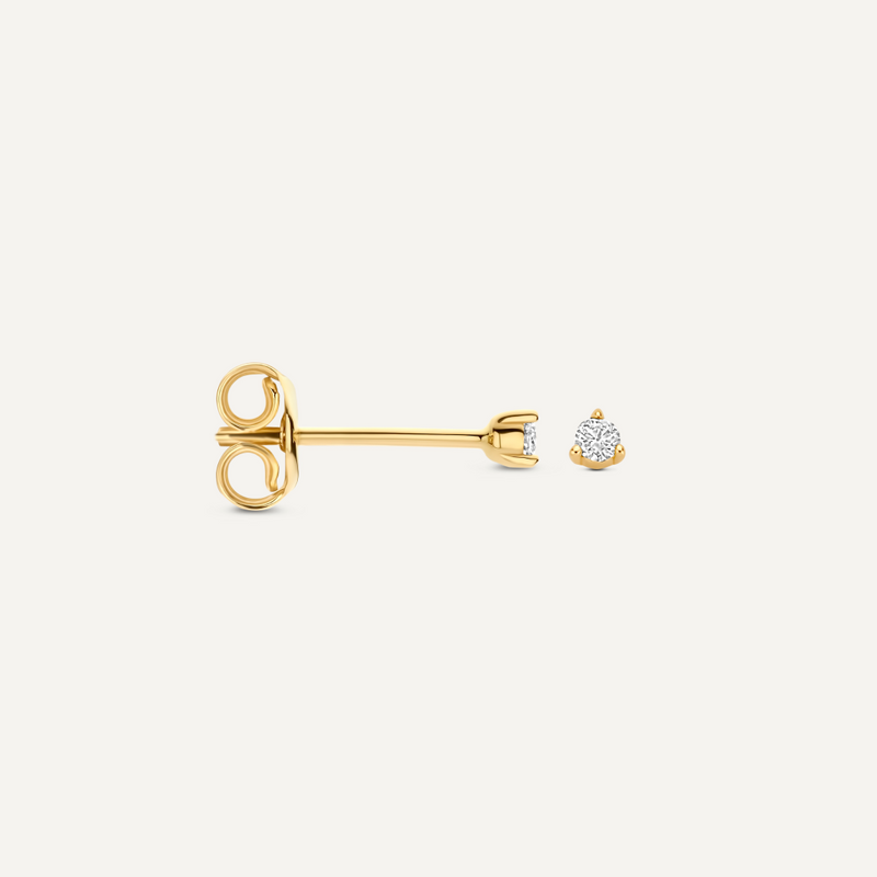 Three Prong Diamond Studs