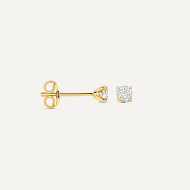 14 Karat Gold Four Prong Diamant Oorknopjes (0.30 ct) - 4