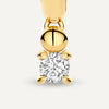 Or 14 Carats avec Diamant Charm Créole Four Prong Diamant (0.10 ct) - 6