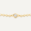 Or 14 Carats avec Diamant Bracelet Bezel Diamant - 6