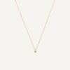 14 Karat Gold with Diamond Bezel Set Diamond Linked Pendant Necklace (0.02 ct) - 1