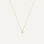 Bezel Set Diamant Linked Pendant Ketting (0.02 ct)