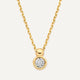 Bezel Set Diamond Linked Pendant Necklace (0.02 ct)