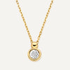 585er Gold mit Diamant Bezel Set Diamant Linked Anhänger Halskette (0.03 kt) - 6