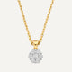 Diamond Cluster Linked Pendant Necklace