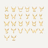 14 Karat Gold Essential Initial Letter Set - 7