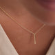 Verticale Staaf Pendant Ketting