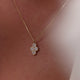 Cubic Zirconia Flower Pendant Necklace