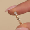 Or 14 Carats avec Diamants Bague Trilogy Diamant (0.15 ct) - 4