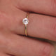 Three Prong Round Cut Zirkonia Ring