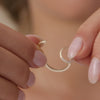 14 Karat Gold Solo Oval Hoop Charm - 4