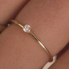 585er Gold mit Diamant Four Prong Diamant Solitär Ring (0.05 ct) - 4