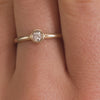 14 Karat Gold with Diamond Bezel Set Diamond Ring (0.03 ct) - 4