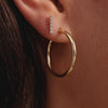 14 Karat Gold Tube Medium Hoops (24mm) - 4