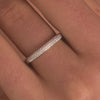 585er Gold mit Diamanten Pavé Diamant Allianz Ring (0.22 ct) - 4