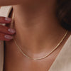 14 Karat Gold Box Chain Necklace - 3