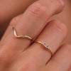 14 Karat Gold Cubic Zirconia Trilogy Ring - 4