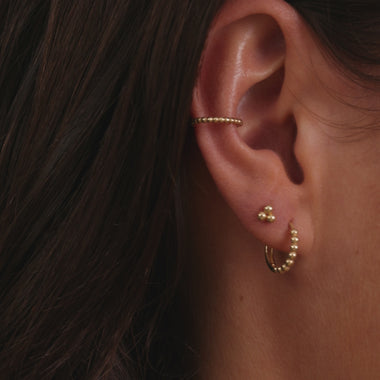 585er Gold Kugeln Ear Cuff - 5