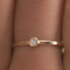 Or 14 Carats avec Diamant Bague Bezel Diamant (0.05 ct) - 4